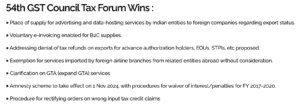 54th GST Council Tax Forum Wins
